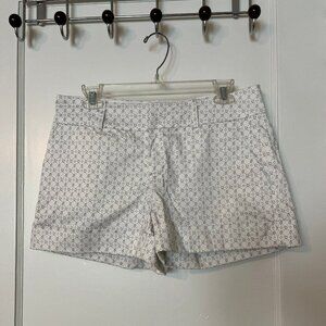 Club Monaco Patterned White and Black Shorts